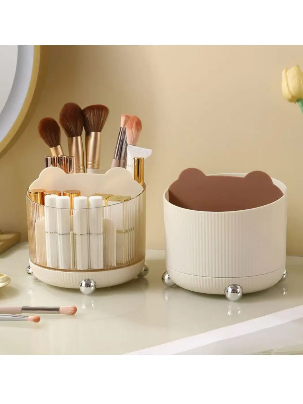 Rotating Makeup Organizer | Desktop Cosmetic Storage Box Makeup Organizer Qme