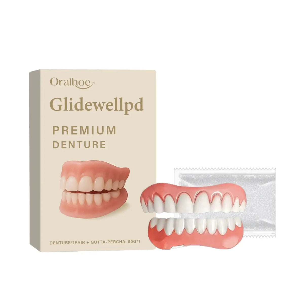 Silicone Denture Care Set – Adhesive for Smile Aesthetics Denture Care Set Qst 1set