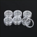 Mini Plastic Cosmetic Sample Jars Set of 6 | Travel Containers Cosmetic Sample Jars Qme 6pcs