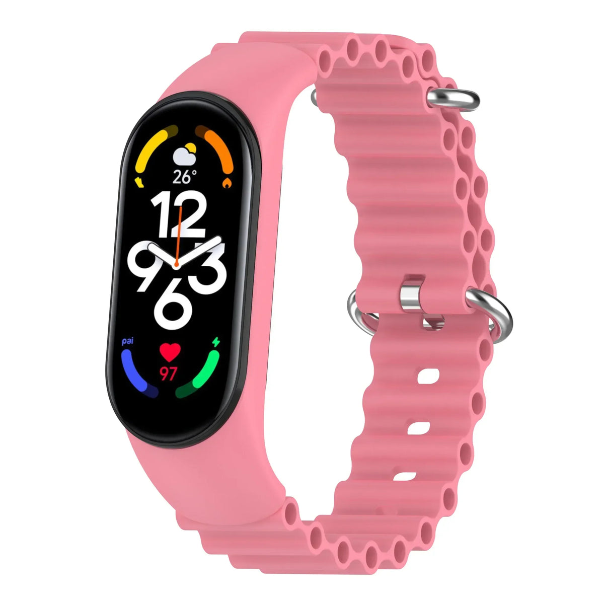 Xiaomi Mi Band 7 6 5 4 3 Silicone Sport Replacement Strap Smart Band Strap Qme Pink Mi band 5 6