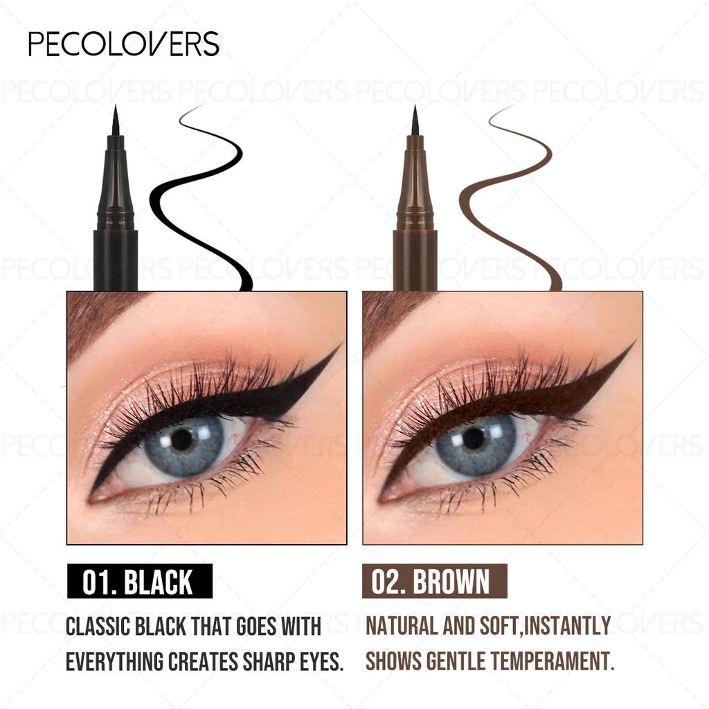 Ultra-Fine Tip Liquid Eyeliner Pen – Waterproof, Black & Brown Liquid Eyeliner Pen Qme