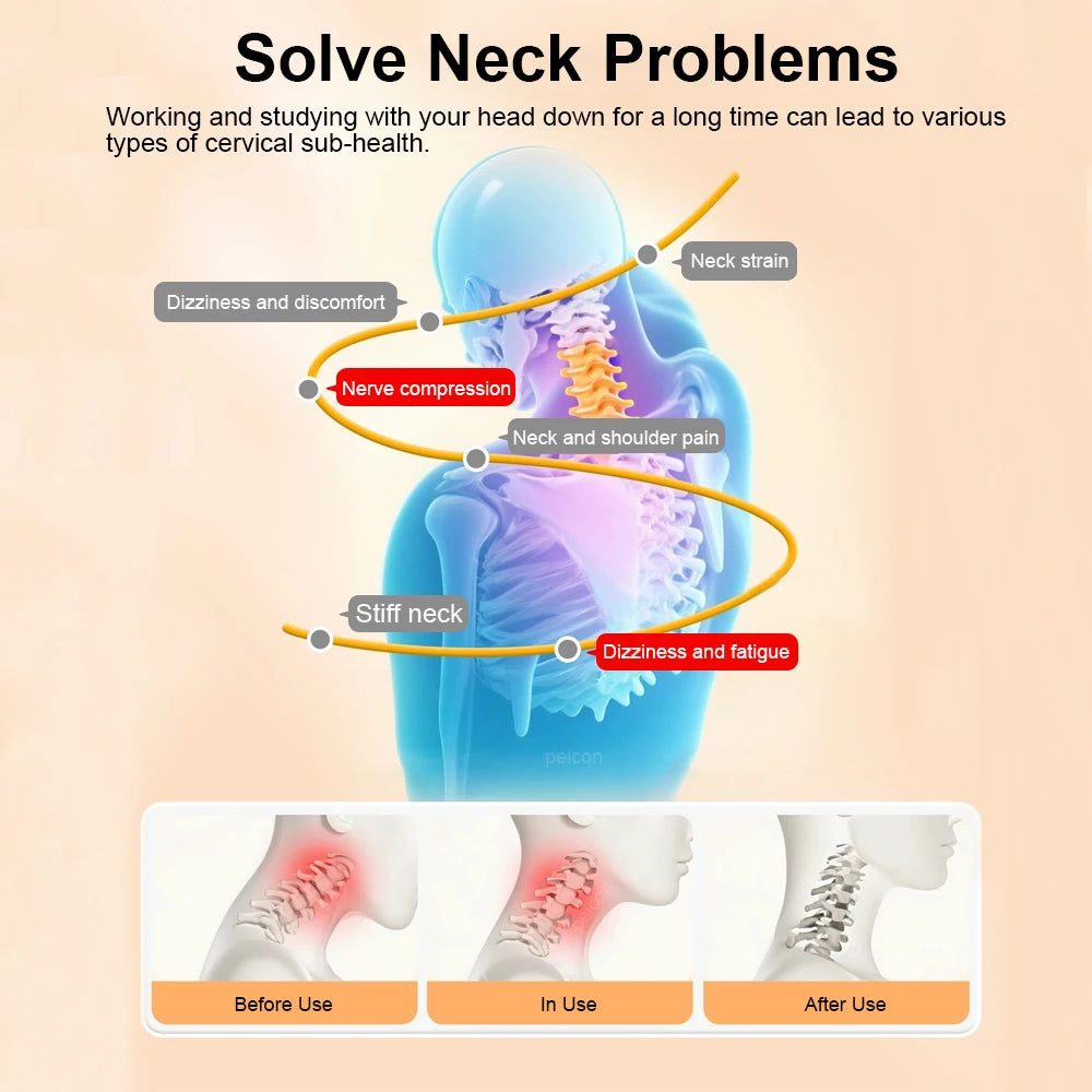 Cervical Neck Traction Belt – Soft Cushion Hanging Stretch Strap Neck Traction Belt Qst