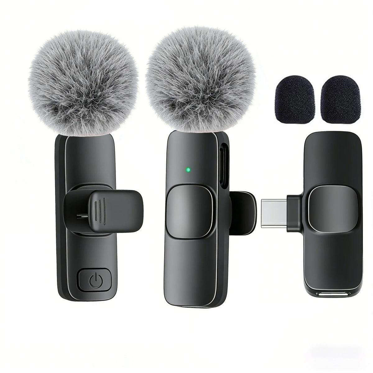 Wireless Lavalier Microphone Type-C – Plug & Play, 30m Wireless Lavalier Microphone Qst