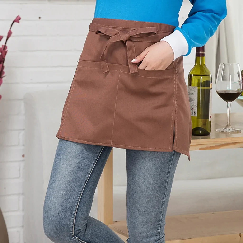 Waist Short Apron for Restaurant, Cafe & Hotel Waitstaff Waist Server Apron Qme Coffee