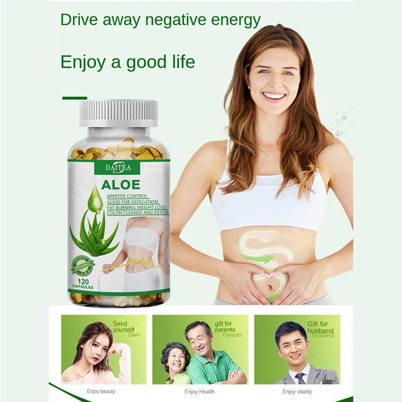Aloe Vera Extract Capsules – Digestive & Immune Support Herbal Supplement Qst