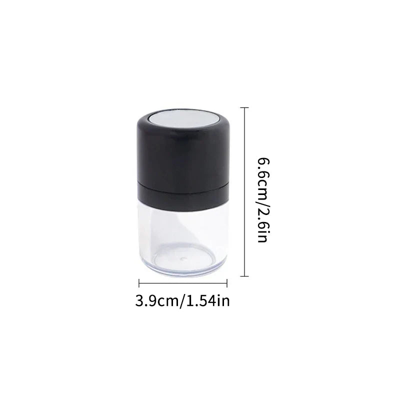Travel Loose Powder Compact with Mirror & Mushroom Puff Powder Compact Qme