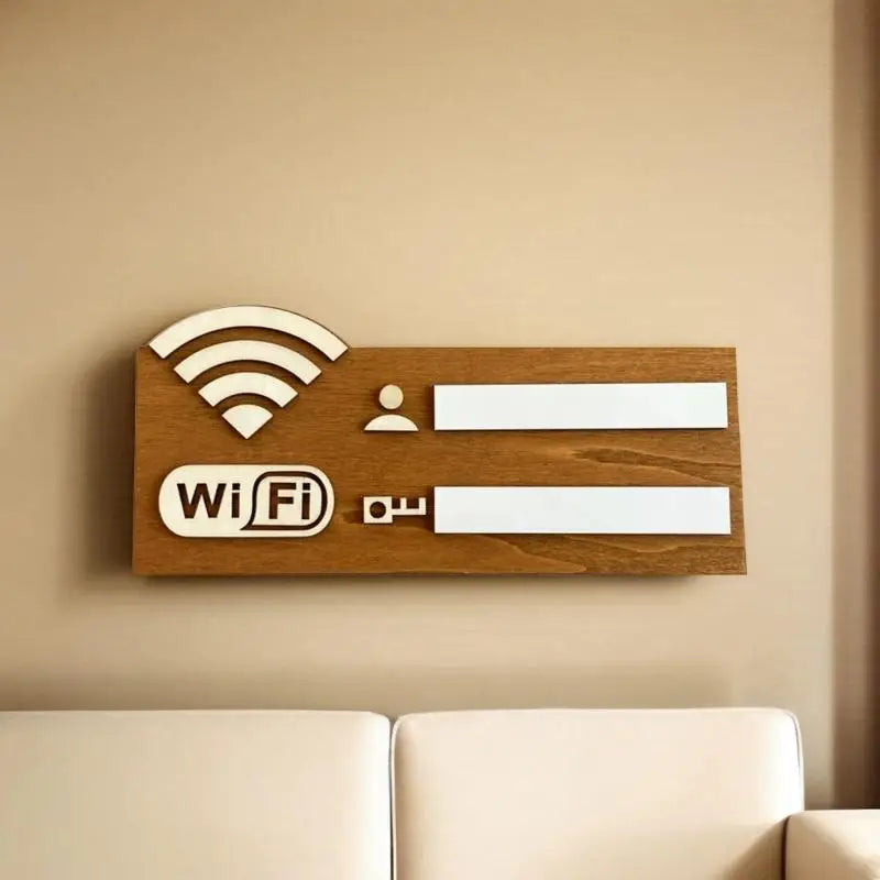 Rustic Wooden WiFi Password Sign | Vintage Wall Plaque Decorative Wall Sign Qme