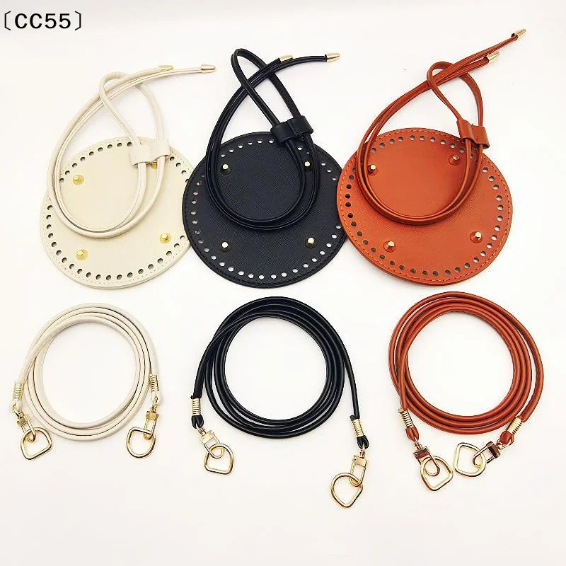 PU Leather Bucket Bag Base Set – DIY Crochet Bag Accessories Bag Making Kit Qst