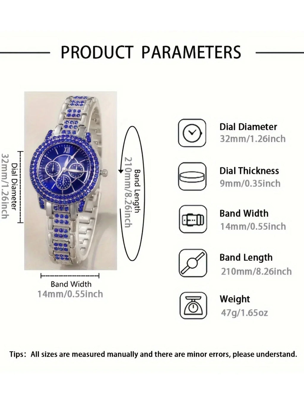 Women's Diamond-Studded Quartz Bracelet Watch – Luxury Style Bracelet Watch Qme