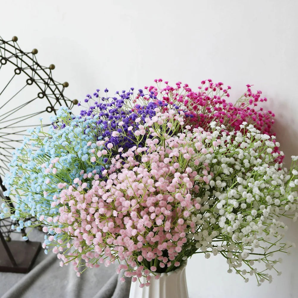 Artificial Silk Gypsophila Bouquet – Faux Wedding Flowers Artificial Flower Bouquet Qme