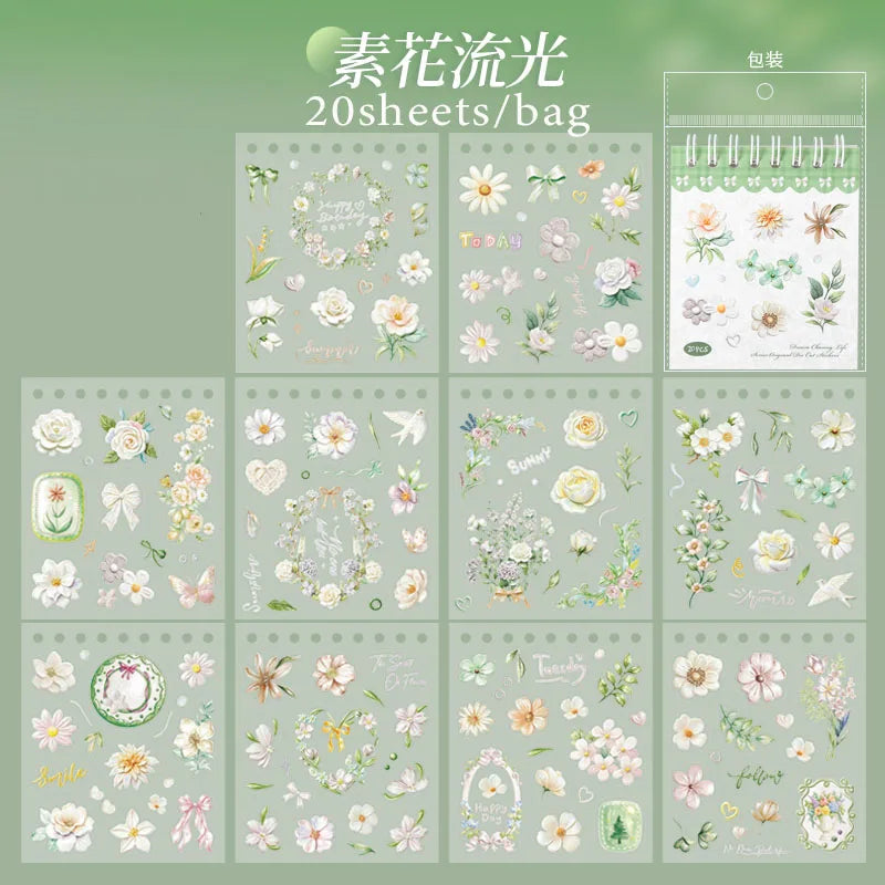 Wreath Rose Stickers for Journaling, Card Making & Decor Decorative Stickers Qme C