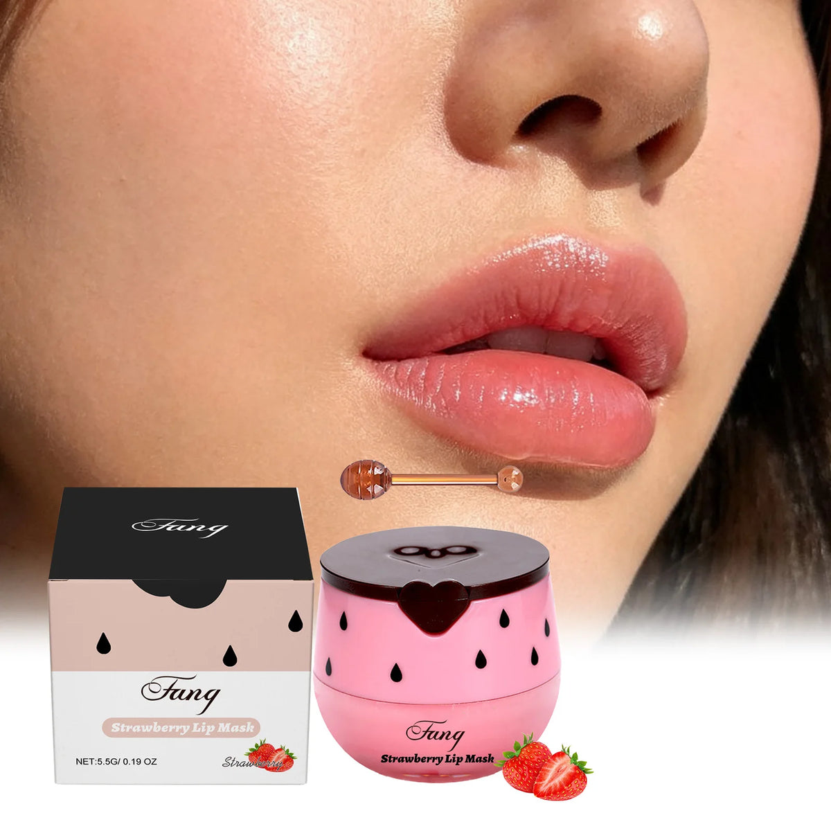 Strawberry Overnight Lip Mask – Hydrating Sleeping Lip Treatment Sleeping Lip Mask Qst