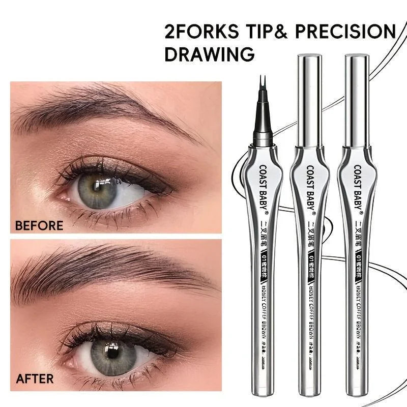 Liquid Microblading Eyebrow Pen – 2-Fork Tip, Waterproof Eyebrow Pen Qme