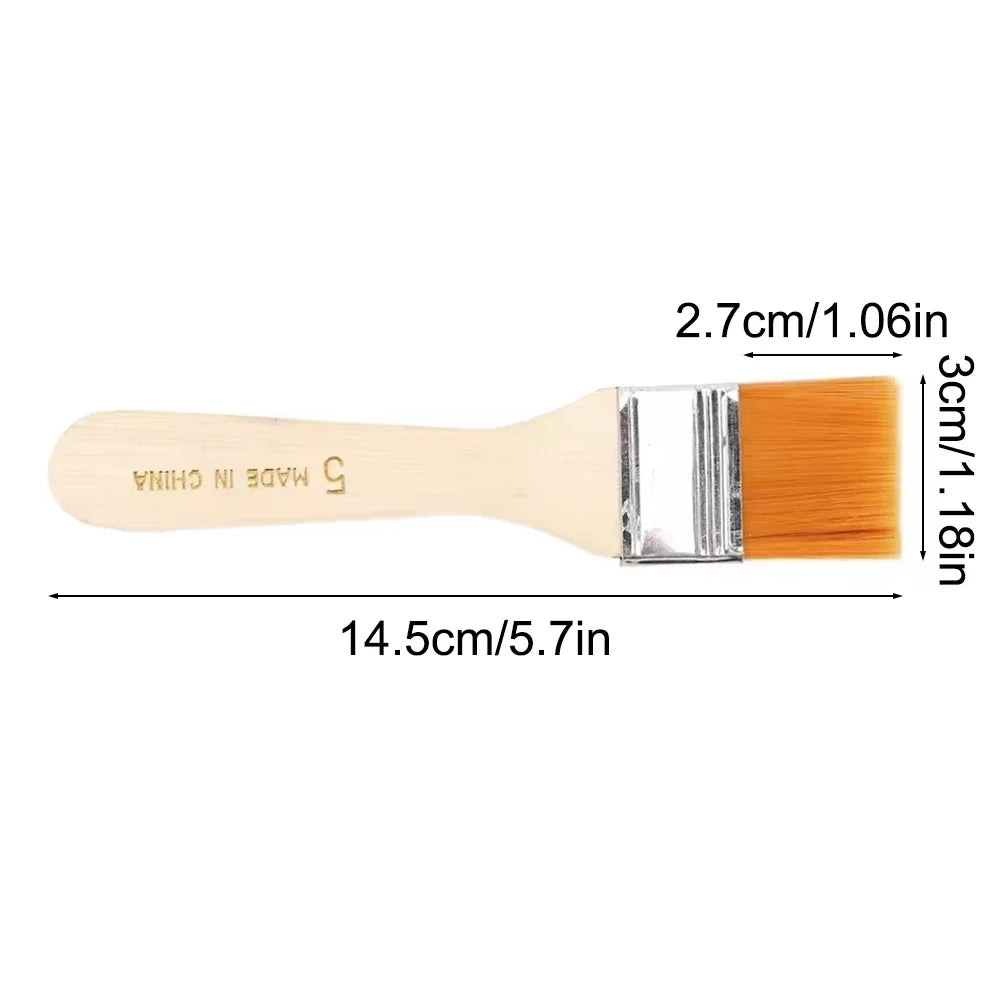 Oil Painting Brush Set – Nylon Bristles & Wooden Handle Oil Painting Brush Set Qme