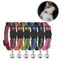 Reflective Cat Collar with Bell – 6-Piece Nylon Set Cat Collar Set Qme Default Title
