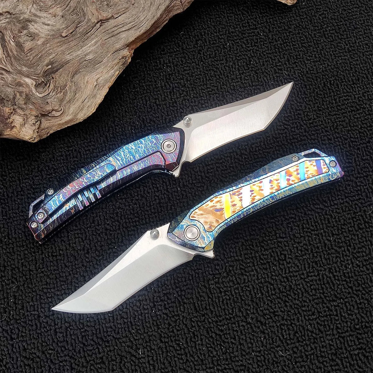 TC4 Titanium Folding Pocket Knife – 14C28N Steel EDC Blade Folding Pocket Knife Qst