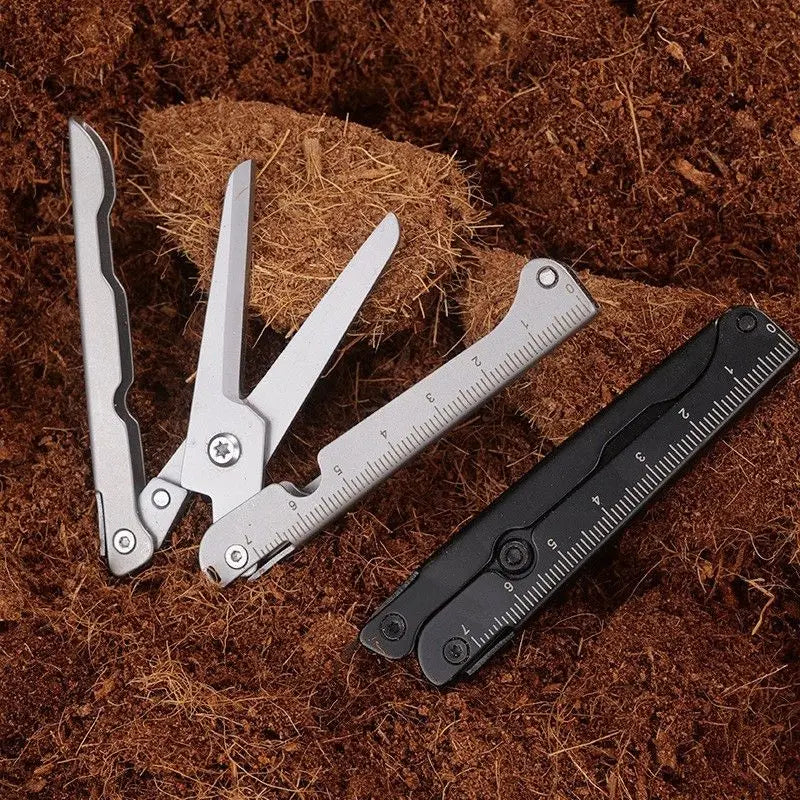Folding Stainless Steel Multitool Scissors – Fishing & Camping Folding Outdoor Scissors Qme