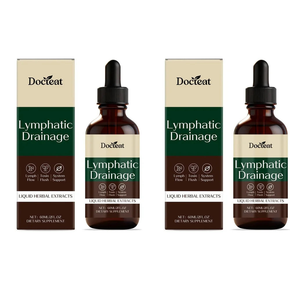 Docteat Herbal Extract Drops – Cleavers, Red Clover & Stillingia 60ml Herbal Extract Drops Qst 60 ML(Pack of 2)