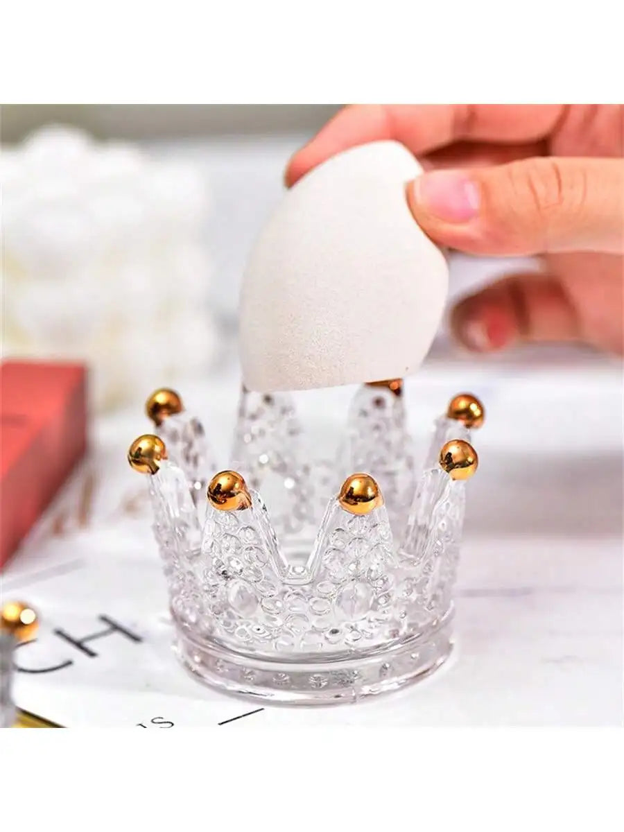 Crystal Glass Crown Jewelry & Beauty Storage Box Mini Jewelry Storage Box Qme