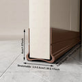 Door Gap Weather Strip Flexible PVC Triple Seal 93cm Door Weather Strip Qme Brown