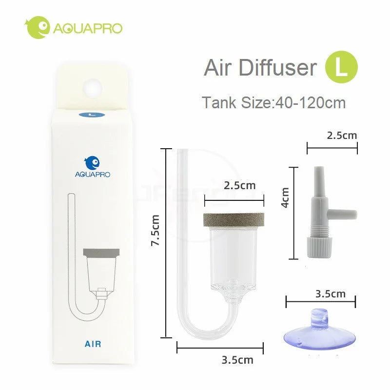 Aquapro Aquarium Air Diffuser Bubble Atomizer Stone & Check Valve Aquarium Air Diffuser Qme Air Diffuser L