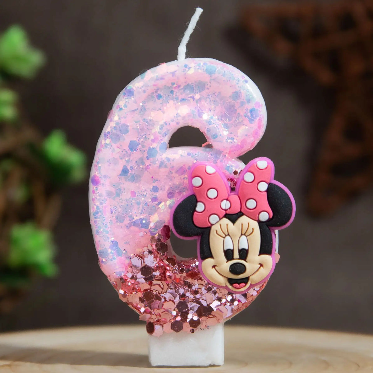 Mickey & Minnie Glitter Birthday Cake Candles Numbers 0–9 Cake Candles Qme 6