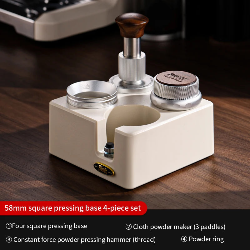 Bincoo Coffee Tamper Station Storage Base 51/58mm Barista Coffee Tamper Station Qst 4pcs 58mm set