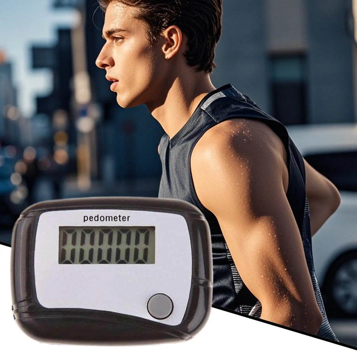Clip-On Pedometer Step Counter for Walking, Running & Hiking Clip-On Pedometer Qme