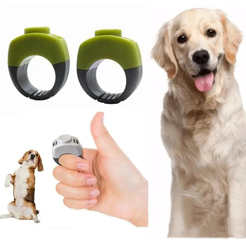 Pet Ring Finger Clicker – Mini Stainless Steel Dog Training Tool Pet Training Clicker Qst