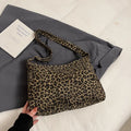 Women's Leopard Print Large Capacity Shoulder Crossbody Bag Shoulder Crossbody Bag Qme Khaki