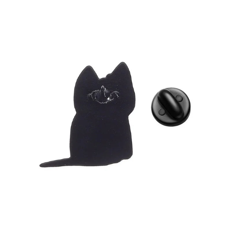 Cute Crash Cat Enamel Pin – Cartoon Kitten Lapel Pin Gift Enamel Lapel Pin Qme