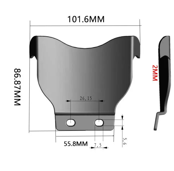 Kydex IWB Holster Clip – K Sheath Quick-Pull Waist Clip Part Holster Clip Accessory Qst