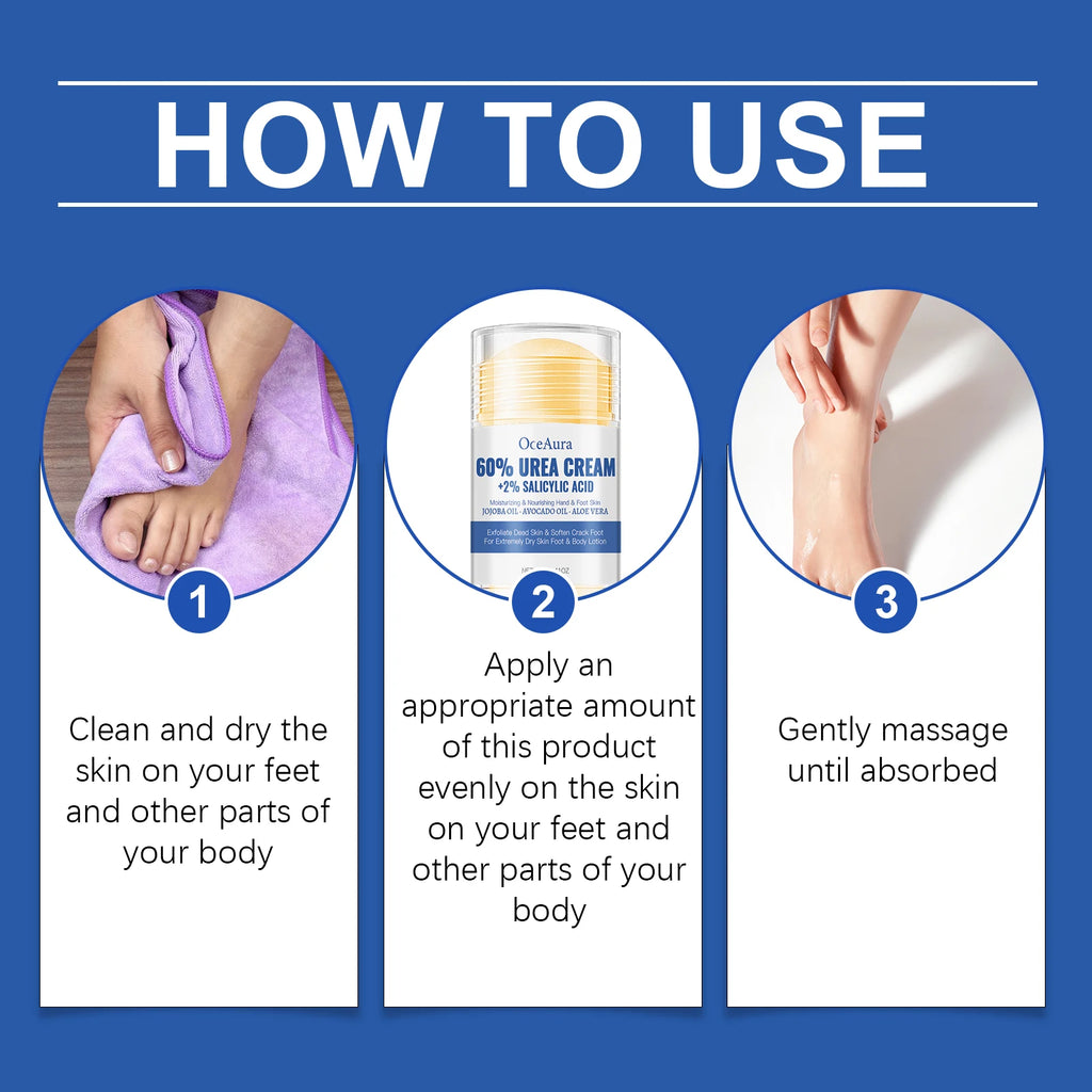 OceAura 40g Foot Care Cream Stick – Moisturizing & Smoothing Foot Care Cream Qst
