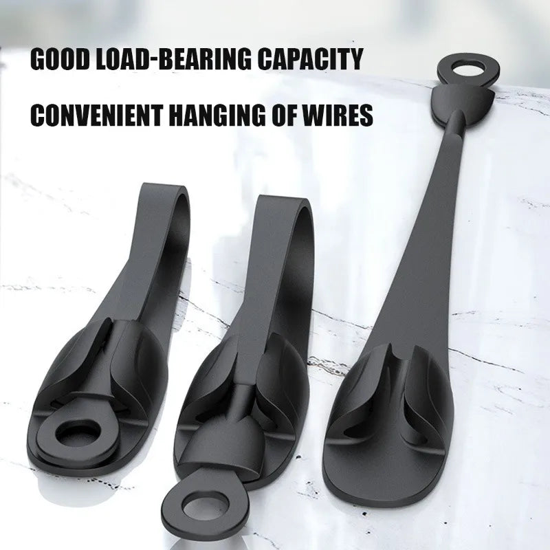 Sleek Adhesive Cable Clips – Tangle-Free Organizer 3pcs Cable Organizer Clips Qme