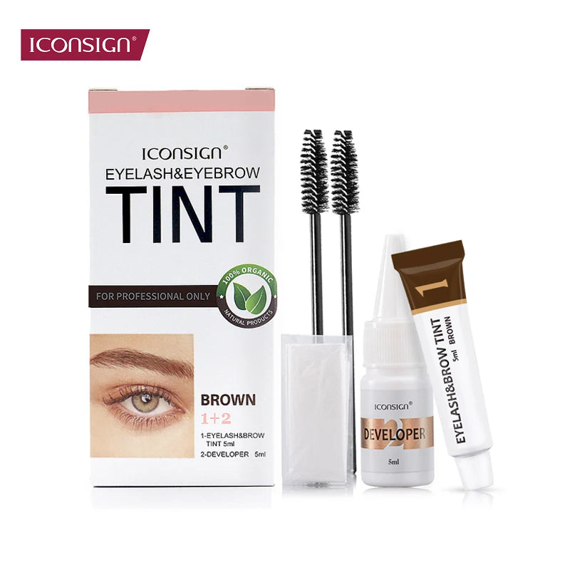 3-Color Eyebrow & Eyelash Tint Kit – Brow Dye Gel Set Eyebrow Tint Kit Qst