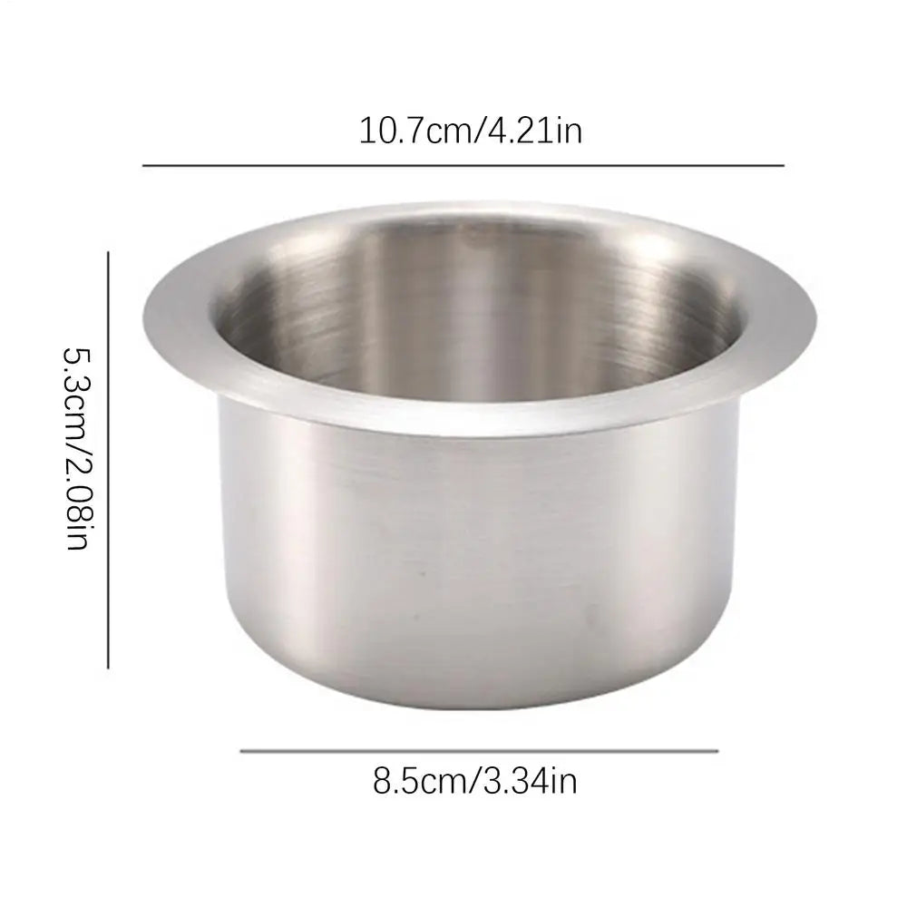 Stainless Steel Drop-In Cup Holder Insert – Boat Car RV Yacht Cup Holder Insert Qst C