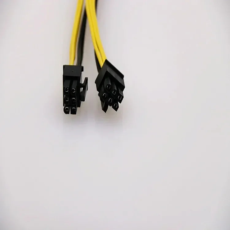 PCIe 8-Pin to Dual 6+2 Pin GPU Power Adapter Splitter Cable GPU Power Adapter Qme