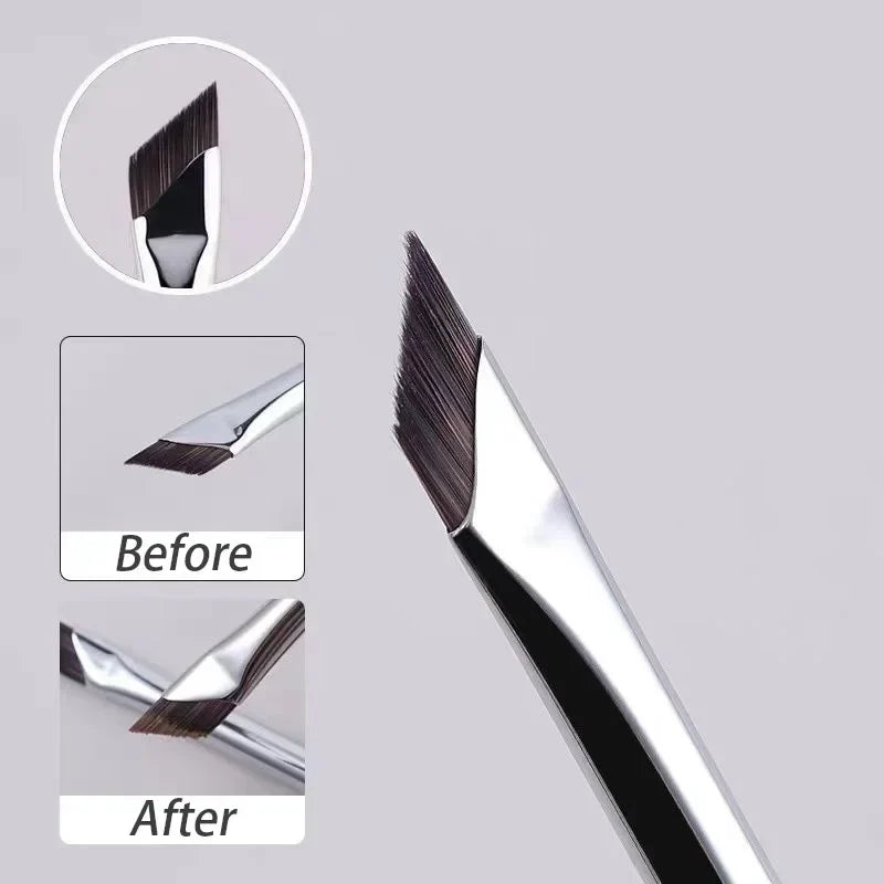 Ultra Thin Blade Eyeliner & Eyebrow Brush – Fine Angle Flat Eyeliner Brush Qme