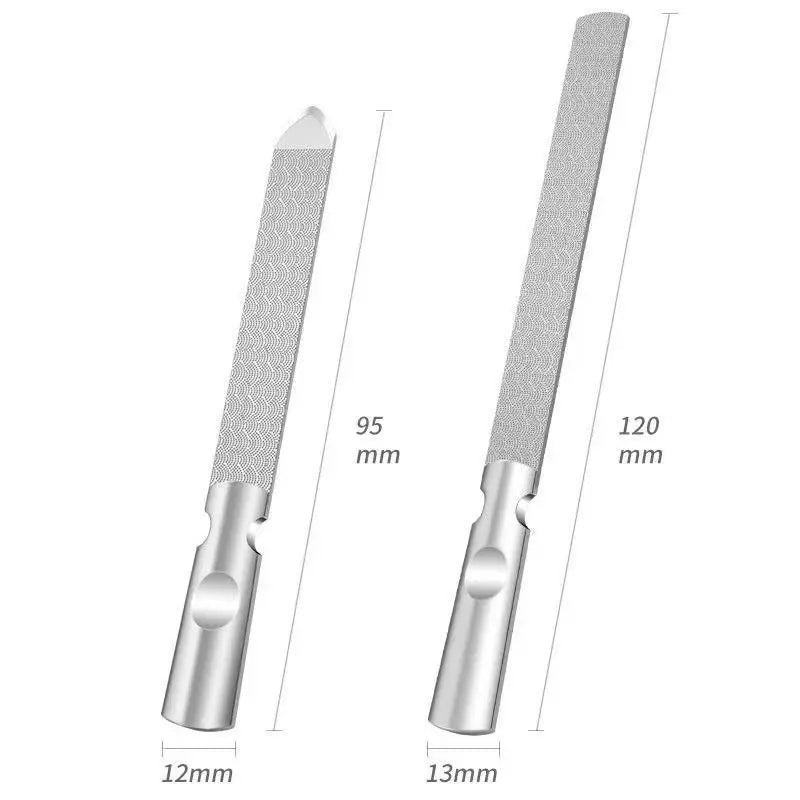 Double Sided Stainless Steel Nail File – Manicure & Pedicure Nail File Qme