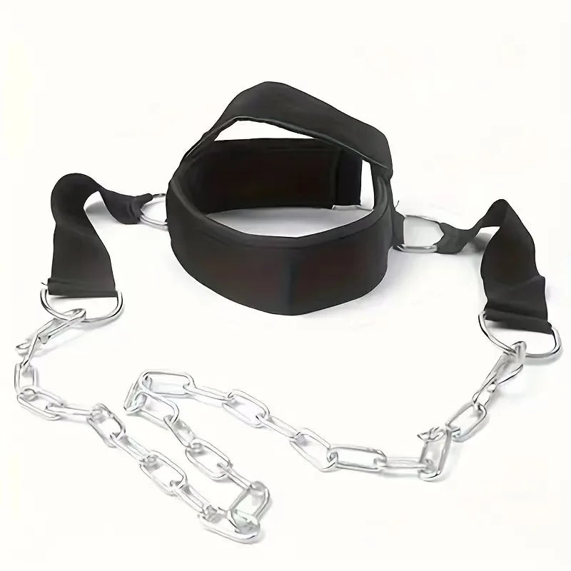 Adjustable Weighted Neck Training Headgear | Barbell Plate Slots Neck Training Headgear Qme black