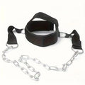 Adjustable Weighted Neck Training Headgear | Barbell Plate Slots Neck Training Headgear Qme black