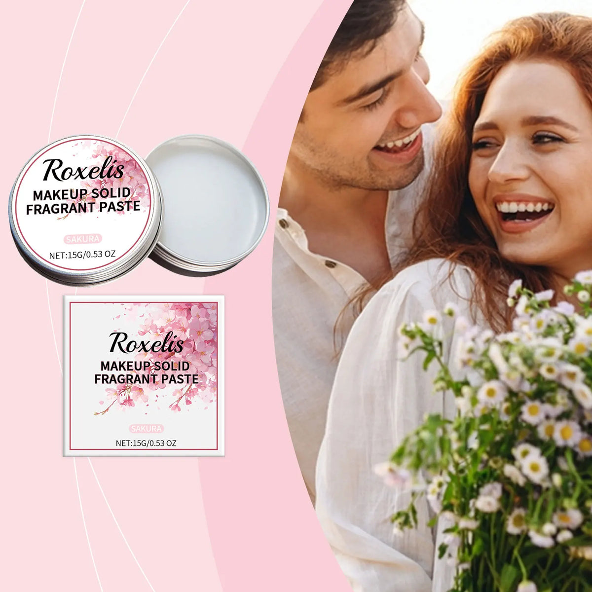 ROXELIS Sakura Solid Perfume Balm – Travel Fragrance for Women Solid Perfume Balm Qst