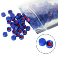 Blue Open-Top Polypropylene Cap & Septa for 2mL Vials Chromatography Vial Cap Qme Solid cover