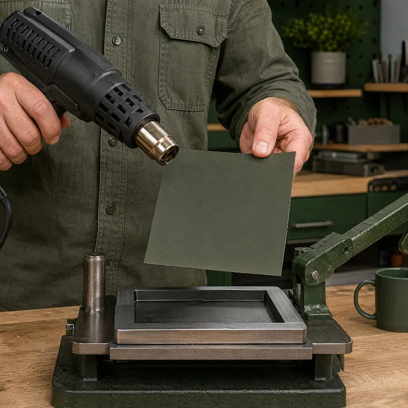 Kydex Thermoplastic Sheet Army Green – DIY Knife Sheath Making Thermoplastic Sheet Qst