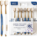 6-Pack Soft Bristle Wide Head Manual Toothbrushes for Adults Manual Toothbrush Set Qme MULTI