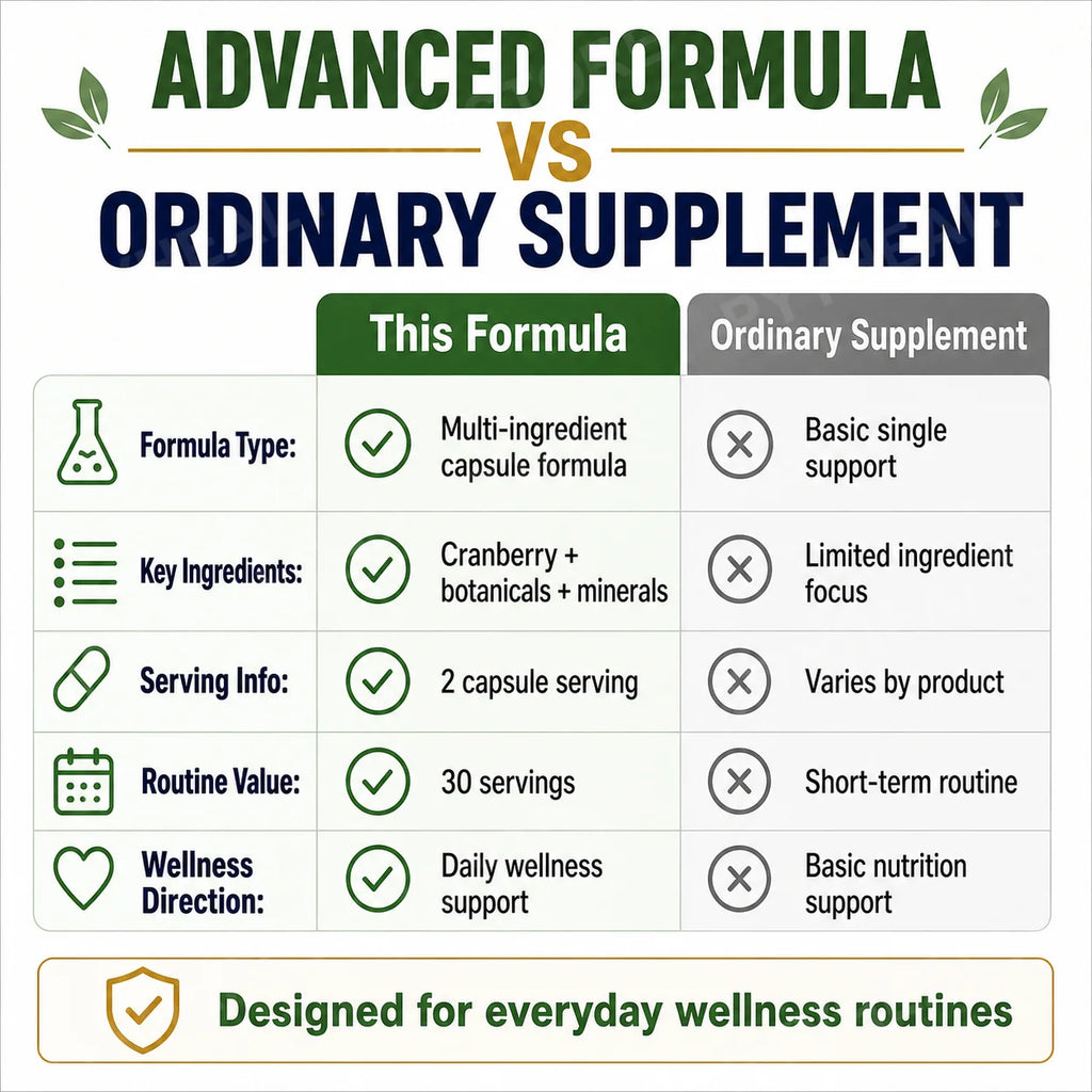 Bladder Wellness Capsules – Cranberry Pumpkin Seed Magnesium 60ct Wellness Supplement Qst