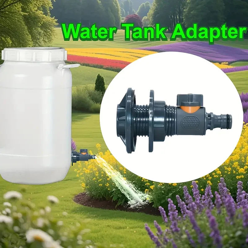 6-Way Water Tank Connector with On/Off Switch Valve Garden Irrigation Fitting Qst