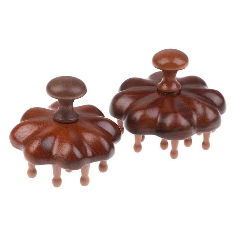 Wooden Scalp Massage Comb – Anti-Static Wide-Tooth Gua Sha Scalp Massage Comb Qme