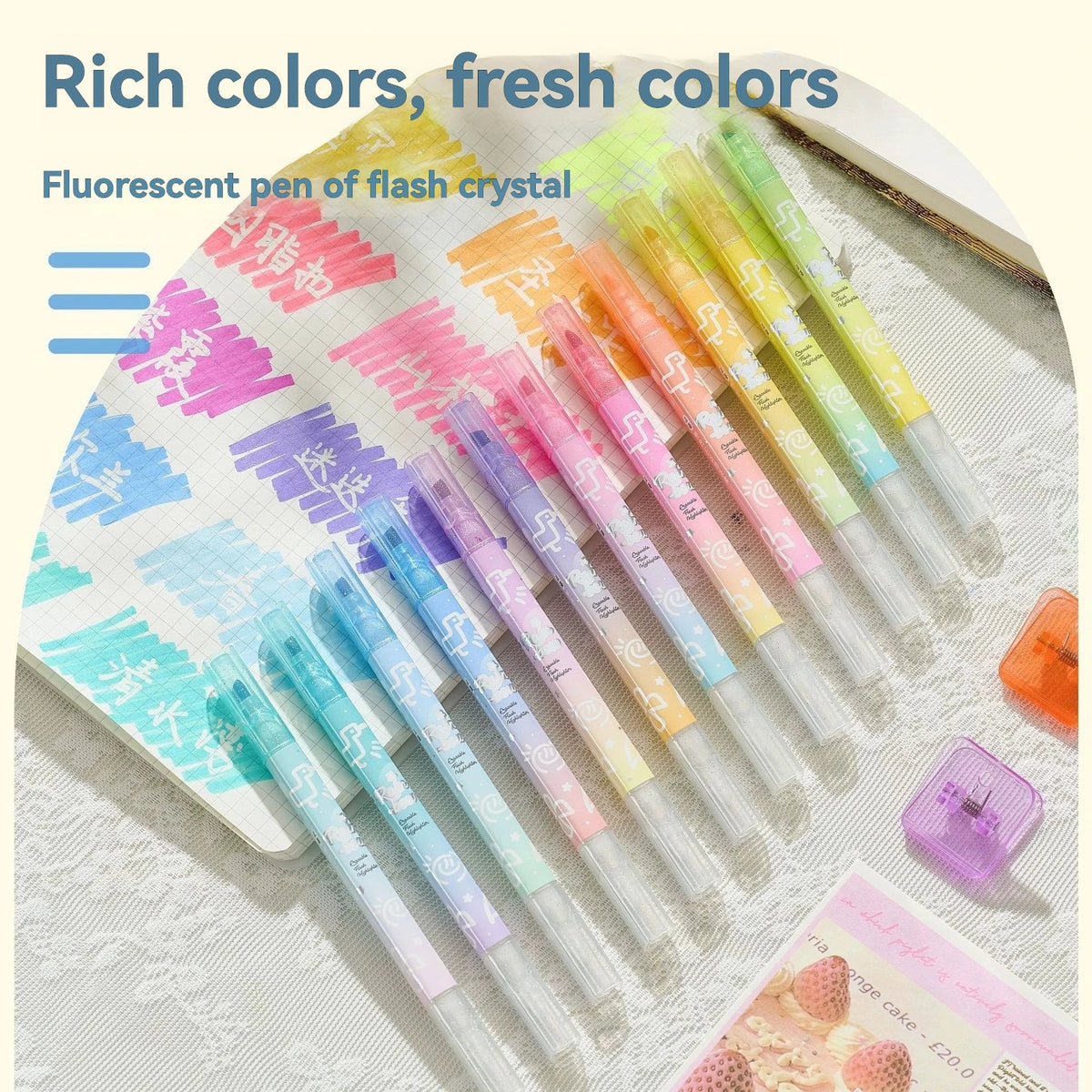 Erasable Glitter Highlighter Pens – Scrapbooking & DIY Craft Glitter Highlighter Pens Qme
