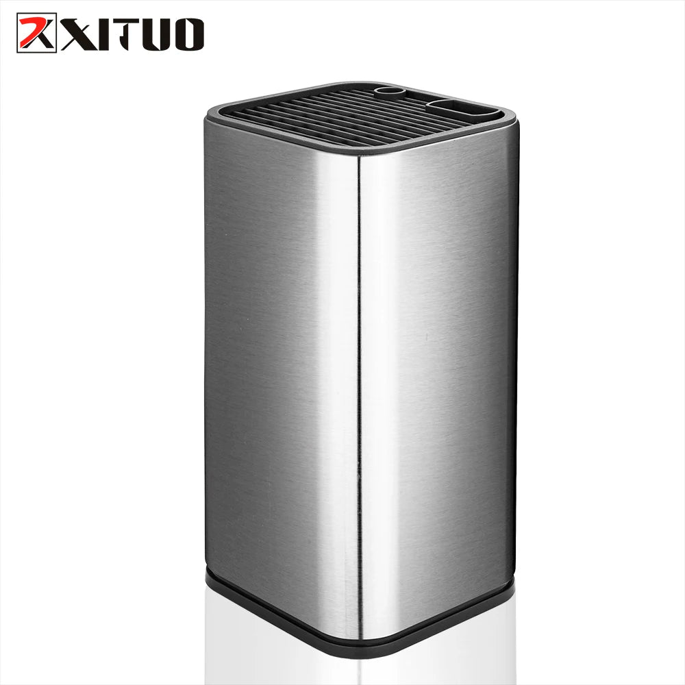 XITUO 15-Slot Stainless Steel Knife Block – Kitchen Holder Knife Block Qst DZ2103